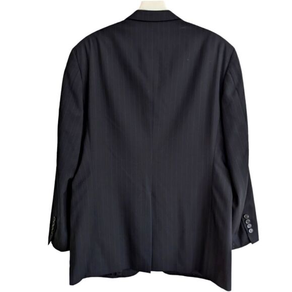 Brooks Brothers Brooksease USA Men's Pinstripe Navy Two Button Blazer Wool Sz 43 - Picture 2 of 9